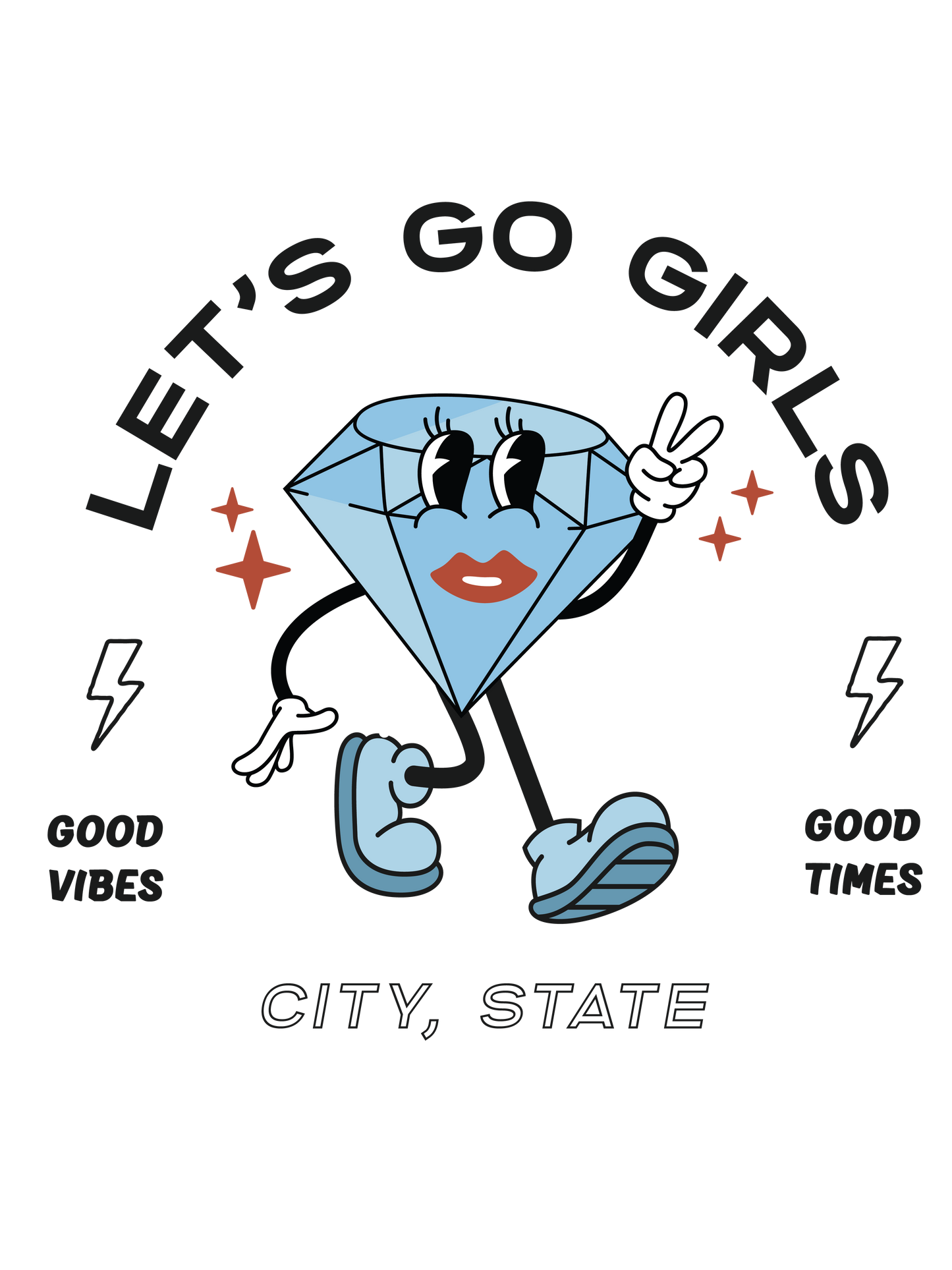 Let's Go Girls Ring Mascot Crewneck