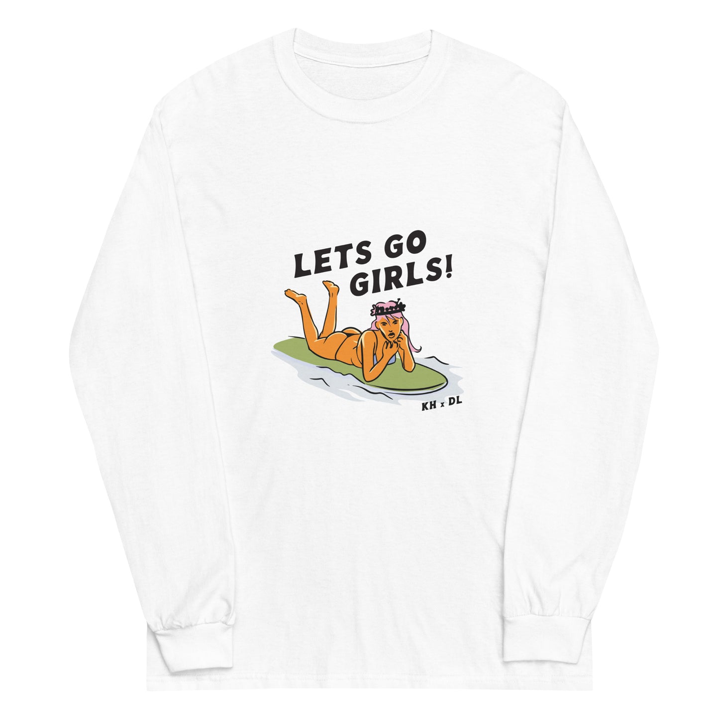 Let's Go Surfer Girl Long Sleeve Shirt